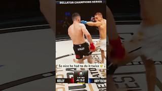 That’s gonna hurt in the morning  Darragh Kelly drops Dmytrii Hrytsenko TWICE at #BellatorLondon