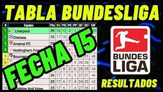 TABLA DE POSICIONES DE LA BUNDESLIGA 2024/2025 FECHA 15 RESULTADOS Y CLASIFICACIÓN LIGA ALEMANA