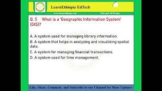 Spatial Database Management System | Model Exit Exam Questions for Geomatics Engineering Exit Exam