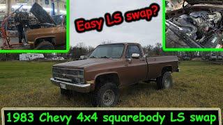 Ls swapping an 80s Chevy square body pickup with a 4 speed standard.