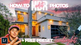 How To Edit Luxury Twilight Photos for Real Estate In Lightroom (+ FREE PRESET)