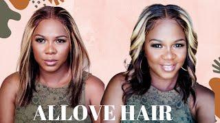 Honey Blonde Highlighted Bob wig ( No Dye Required) || Allove Hair