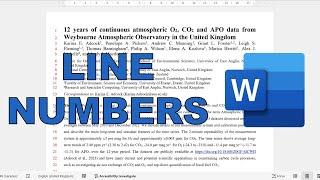 How to change the way line numbers look in a word document