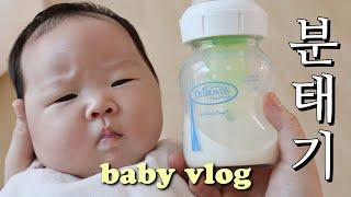 Parenting VlogㅣHow to overcome the 40-day baby's formula refusalㅣStarting to practice tummy timeㅣ