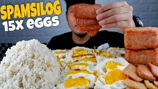 SPAMSILOG with 15x EGGS & MOUNTAIN OF SINANGAG | MUKBANG PHILIPPINES | KOREAN SPAM @KMARKET PH