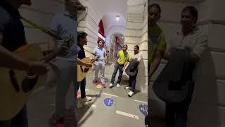 Singing in canuaght palace #cp #streetsinging #viralshort #viralsong #crowd #talent #viralboy