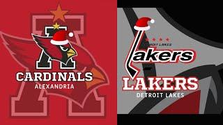 12-17-24 Minnesota High School Boys Hockey  #20A (2-5) Alexandria Area @ #13A (4-1-1) Detroit Lakes