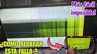 Reparar TV PANTALLA Con Líneas Horizontales Franjas de Colores | IMAGEN LENTA/SIN VIDEO/TRUCO FACIL