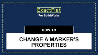 How to change a marker's properties