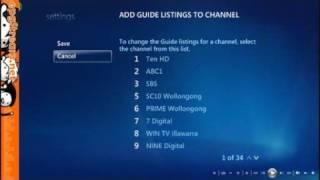 Vista Media Center - Configuring Your TV Guide Service