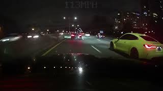 4 cars swimming 100+ MPH (Close call)