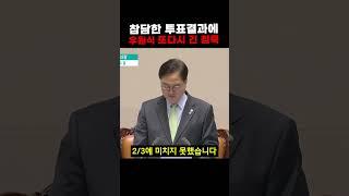 또 한 번 어렵게 투표결과 전달하는 우원식 의장