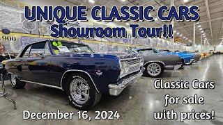 CLASSIC CARS FOR SALE !! Unique Classic Cars Lot Walk December 16, 2024 - classic cars - muscle cars