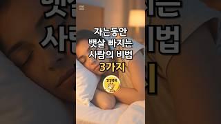 자는동안 뱃살 빠지는 사람의 비법 3가지 #건강 #수면 #건강관리 #건강꿀팁  #건강정보