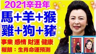 【權朗】 2021年生肖運勢大全下集,生肖馬,羊,猴,雞,狗,豬,命運,2021辛丑牛年十二生肖運程,睇八字,算命,占卜