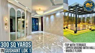 (No Brokerage) 300 Sq Yards 4BHK with Terrace Luxury Builder Floor in Sushant Lok 1 Gurgaon