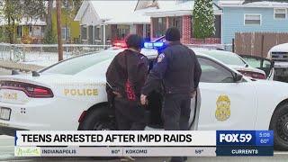 IMPD arrests several teenage members of a violent criminal gang during a series of raids