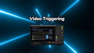 How does the oscilloscope video trigger work?