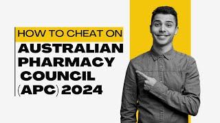 How to cheat on Australian Pharmacy Council (APC) 2024 by Pearson VUE.