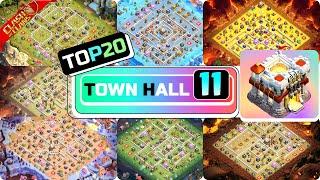 TOP 20 NEW BEST  TH11 WAR BASE LINK 2024, TH11 ANTI 2 STAR WAR BASE, TH11 CWL BASE CLASH OF CLANS