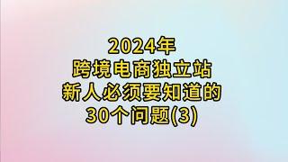 2024年做跨境电商独立站，新人必须要知道的30个问题（Part3）