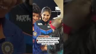 Pakistan Cricket Team Captain’s Daughter Becomes Centre Of Attention For Indian Players 