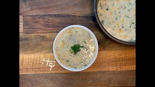 سوپ جو، یک پیش‌غذای عالی با نواب - سوپ شیر - سوپ سفید white soup / rolled oats soup with navab