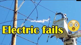 Electric fails , Electric arc | Electric Explosion Fails Compilation