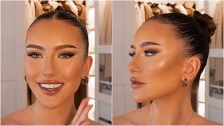 soft glam makeup tutorial! the perfect smokey eye & glowy skin combo