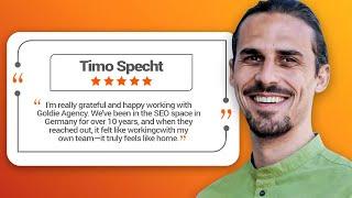 Julian Goldie Agency Review: Timo Specht Goldie Agency Testimonial