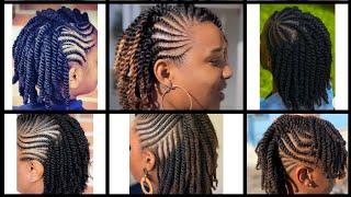 Two strand flat twist hairstyles on 4c hair /Twist out protective hairstyles on natural hair