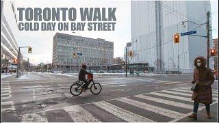 Freezing Toronto Walk on Bay with My Friend - POV