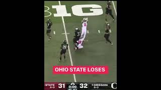 Ohio State loses to Oregon!!! Will Howard clock management fail  #shorts