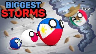 COUNTRIES SCALED BY STORMS | Countryballs Animation