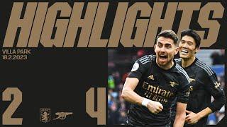 HIGHLIGHTS | Aston Villa vs Arsenal (2-4) | Saka, Zinchenko, Jorginho and Martinelli score!