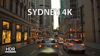 Driving Sydney 4K HDR - Downtown Sunrise - Australia