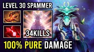 LEVEL 30 LESHRAC SPAMMER 100% Pure Damage Unlimited Skill Spam Dota 2