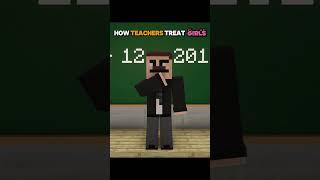 Teachers reaction: GIRLS vs BOYS  #shorts #minecraft