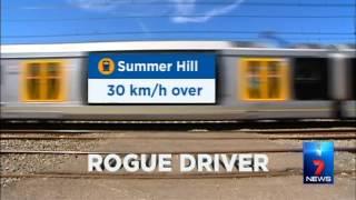 Seven News Sydney - Rouge train driver banned from driving (28/11/2013)