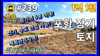 #239 포항시 남구 장기면 방산리 토지 #다음공인중개사 #010-2622-8488