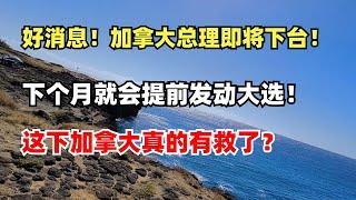 好消息！加拿大总理即将下台！下个月就会提前发动大选！这下加拿大真的有救了？