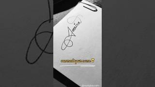 Signature design for *A* #signature #short#viralshorts #calligraphy