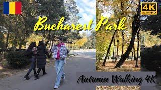 [4K] Exploring Bucharest Park in Autumn | Romanian’s Hidden Fall Gem