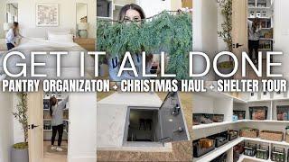 CHRISTMAS DECOR HAUL SNEAK PEAK | *NEW* GET IT ALL DONE | STORM SHELTER TOUR + VISIT OUR LAST HOME