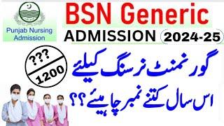 Bs Nursing Admission (2024-25) | Marks Required Out Of 1200...For Admission |Nursing Merit