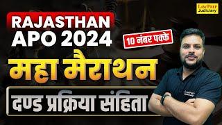 Rajasthan APO 2024 : Complete CrPC | Maha Marathon | Criminal Procedure Code for Rajasthan APO Exam