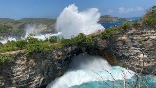 MUST SEE: TOWERING WAVE crashes into Broken Beach! #nusapenida #bali