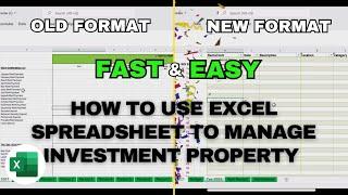 FAST & EASY How to Use Excel Spreadsheet to Manage Investment Property (Track Rental Property)