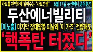 [두산에너빌리티 주가 전망] "긴급" 5분전, 새벽 핵폭탄 터졌다! 오늘 장대양봉 나오면 반드시 "이 신호"에 매도 타이밍 잡아 가셔야 합니다!#두산에너빌리티