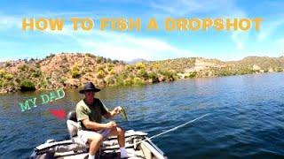 HOW to RIG and FISH a DROPSHOT (Fishing Roosevelt Lake AZ)